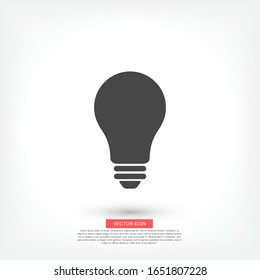 bulb icon Vector Eps 10 Lorem Ipsum Flat Design light lamp symbol