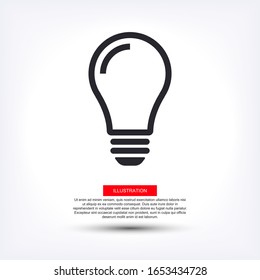 bulb icon Vector Eps 10 Lorem Ipsum Flat Design light lamp symbol