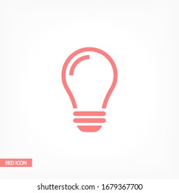 icono de la bombilla Vector Eps 10 Lorem Ipsum Símbolo de luz de diseño plano