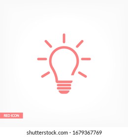 bulb icon Vector Eps 10 Lorem Ipsum Flat Design light lamp symbol