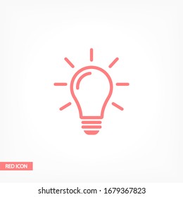 icono de la bombilla Vector Eps 10 Lorem Ipsum Símbolo de luz de diseño plano