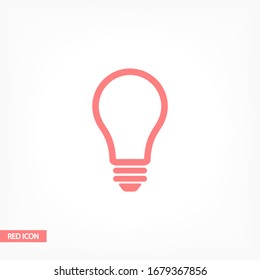icono de la bombilla Vector Eps 10 Lorem Ipsum Símbolo de luz de diseño plano