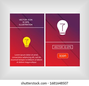 bulb icon Vector Eps 10 Lorem Ipsum Flat Design light lamp symbol