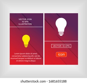 bulb icon Vector Eps 10 Lorem Ipsum Flat Design light lamp symbol