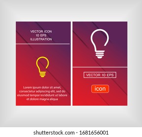 bulb icon Vector Eps 10 Lorem Ipsum Flat Design light lamp symbol