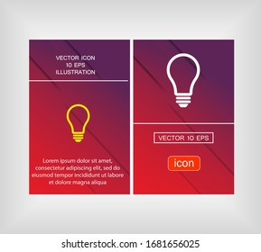 icono de la bombilla Vector Eps 10 Lorem Ipsum Símbolo de luz de diseño plano