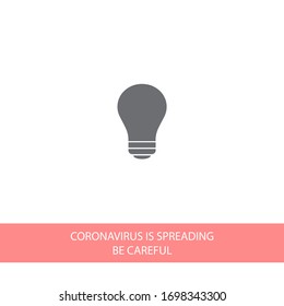 icono de la bombilla Vector Eps 10 Lorem Ipsum Símbolo de luz de diseño plano