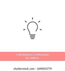 bulb icon Vector Eps 10 Lorem Ipsum Flat Design light lamp symbol