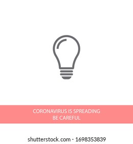 icono de la bombilla Vector Eps 10 Lorem Ipsum Símbolo de luz de diseño plano