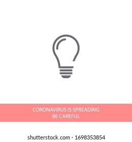 bulb icon Vector Eps 10 Lorem Ipsum Flat Design light lamp symbol
