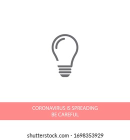 icono de la bombilla Vector Eps 10 Lorem Ipsum Símbolo de luz de diseño plano