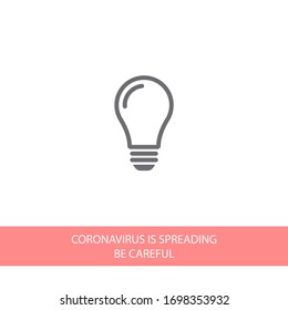 bulb icon Vector Eps 10 Lorem Ipsum Flat Design light lamp symbol