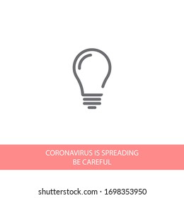 icono de la bombilla Vector Eps 10 Lorem Ipsum Símbolo de luz de diseño plano