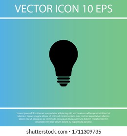 bulb icon Vector Eps 10 Lorem Ipsum Flat Design light  lamp symbol