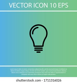 bulb icon Vector Eps 10 Lorem Ipsum Flat Design light  lamp symbol