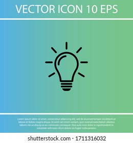 bulb icon Vector Eps 10 Lorem Ipsum Flat Design light  lamp symbol
