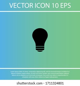 bulb icon Vector Eps 10 Lorem Ipsum Flat Design light  lamp symbol