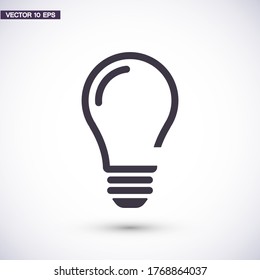 bulb icon Vector Eps 10 Lorem Ipsum Flat Design light  lamp symbol