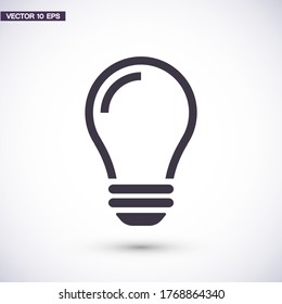 bulb icon Vector Eps 10 Lorem Ipsum Flat Design light  lamp symbol