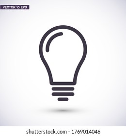 bulb icon Vector Eps 10 Lorem Ipsum Flat Design light  lamp symbol