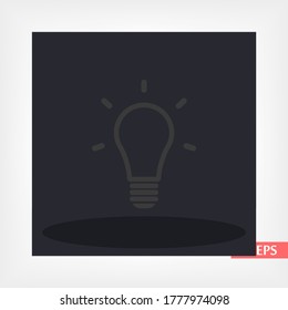 icono de la bombilla Vector Eps 10 Lorem Ipsum símbolo de lámpara de luz de diseño plano