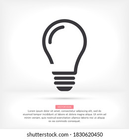 bulb icon Vector Eps 10 Lorem Ipsum Flat Design light  lamp symbol