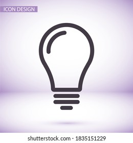 bulb icon Vector Eps 10 Lorem Ipsum Flat Design light  lamp symbol