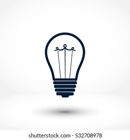 Bulb icon, Vector EPS 10 illustration style