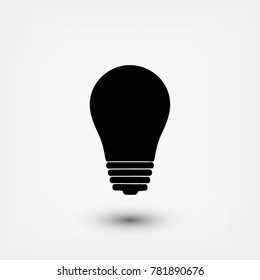 Bulb icon, Vector EPS 10 illustration style