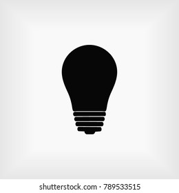 Bulb icon, Vector EPS 10 illustration style