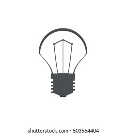 BULB Icon Vector flat design style