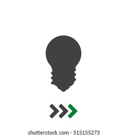 Bulb Icon Vector flat design style