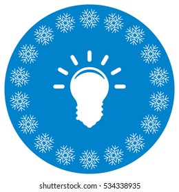 Bulb Icon Vector flat design style