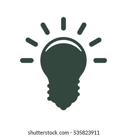 Bulb Icon Vector flat design style