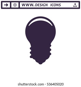 Bulb Icon Vector flat design style