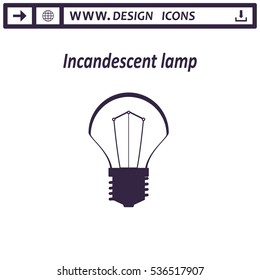 BULB Icon Vector flat design style