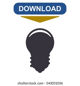 Bulb Icon Vector flat design style