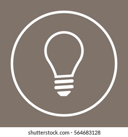 Bulb  icon, vector.  Flat design.