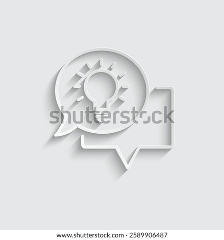  bulb icon vector idea icon speech bubble