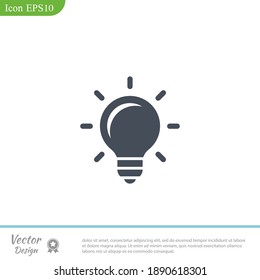 bulb icon. Vector illustration EPS 10.