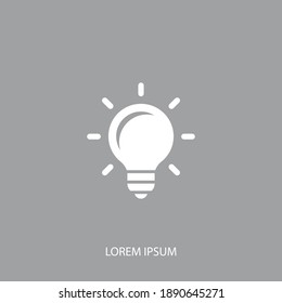 bulb icon. Vector illustration EPS 10.