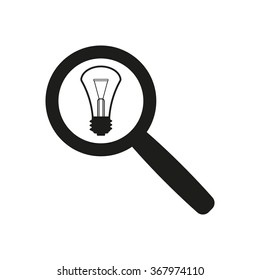 bulb icon, vector illustration. Flat design  