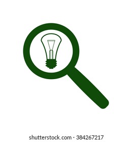 bulb icon, vector illustration. Flat design style