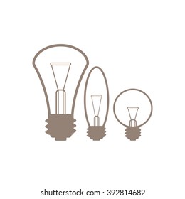 Bulb  icon, vector illustration. Flat design style