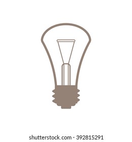 Bulb  icon, vector illustration. Flat design style