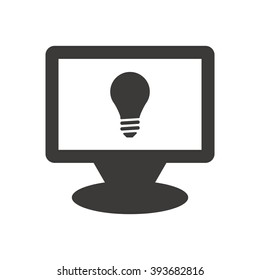 Bulb   icon, vector illustration. Flat design style