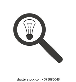 bulb icon, vector illustration. Flat design style