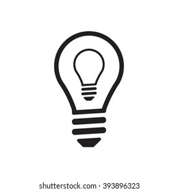 Bulb  icon, vector illustration. Flat design style
