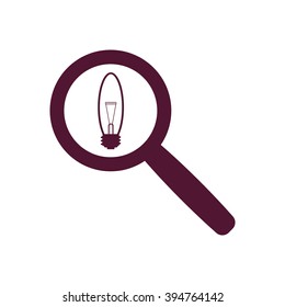 bulb icon, vector illustration. Flat design style