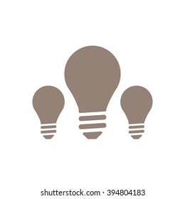Bulb   icon, vector illustration. Flat design style
